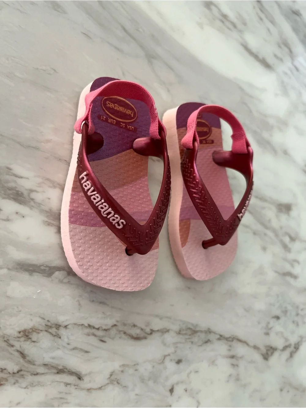 Havaianas Baby Pink Ombre Flip Flop Sandals